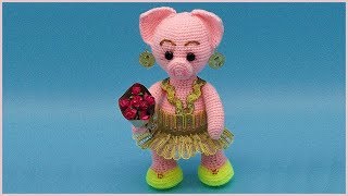 Поросенок амигуруми. Вязание поросенка крючком. Свинка крючком. Часть 2. Crochet piggy. P. 2.