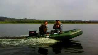 Лодка Гладиатор 320К +мотор NISSAN MARINE NS 9.8  съемка с лодки Хантер 320ЛК