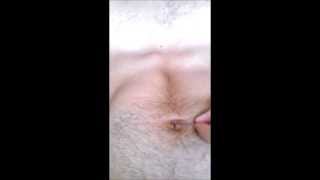 Longer paper clip in navel