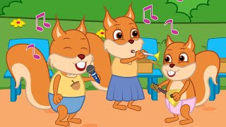 Famille d'Écureuil - Instruments De Musique Animé 2021 en Français