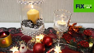 Новогодний Fix Price подсвечник Декабрь 2017 DIY