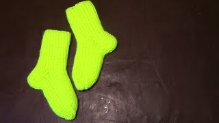 Вязание детских носочков для новорожденного  Часть 2 из 4