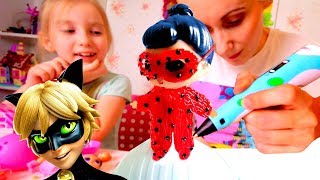 Леди Баг Показ мод Куклы ЛОЛ СЮРПРИЗ игрушки Своими руками 3д ручка видео для детей