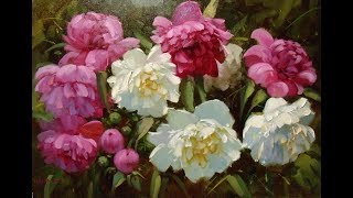 ? ХуДоЖнИкИ Красивые Цветы Букет Пионы / Живопись маслом / Художник Вугар Мамедов