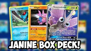 Janine Box Deck! Tentacool/Gligar/Venomoth GX! Immunity & OHKOing! PTCGO