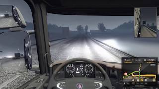 Очень трудный рейс через дорогу дурачков в euro truck simulator 2 мультиплеер + играем на руле!