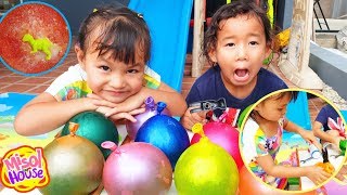 มิซอลเล่นทุบน้ำแข็งไข่ไดโนเสาร์กับน้องฌาณ | Misol play Dino Eggs Icy Exacavation Science