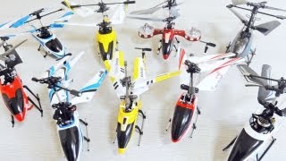 ラジコンヘリ動画!飛行10連発[ホバリング&離陸]室内トイヘリ比較レビュー
