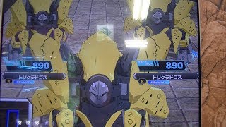 ZOIDSゾイドワイルドブラスト決闘バトルカードハンター第２弾アニメ４８話トリケラドゴス（ギョーザ）３体トリプルデッキＶＳトップスリーハンターバトル兄弟【独り片手ビデオ撮影チハルチャンネル緒方千治】