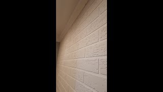 Имитация кирпича из стартовой штукатурки