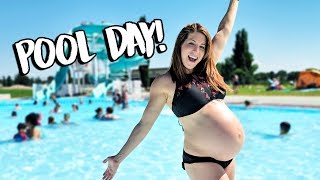 Cutest Pregnant Belly At The Pool!