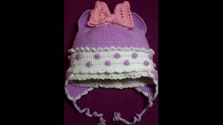 3-Шапочка детская утепленая крючком-3часть/Baby Crochet Cap