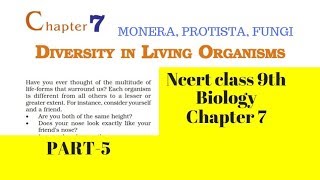 Part 5 Diversity in living Organisms Class 9 Science Chapter 7 Biology CBSE NCERT