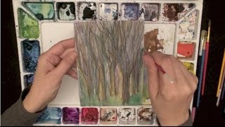 ASMR Early Spring Watercolour (Tingly ASMR trigger sounds, Watercolor, Painting)