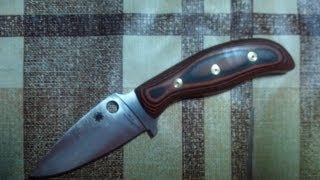 Spyderco Mule Team MT-17 k390 тест РК на канате (Заводская заточка)