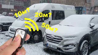 Пульт дизельной китайской автономки для машины гаража. Дальность действия брелка реальный тест.
