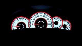 Электролюминесцентная накладка на панель приборов SPmeter v002 Белая