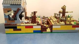 Lego окоп. Lego самоделка, на тему Вторая Мировая Война