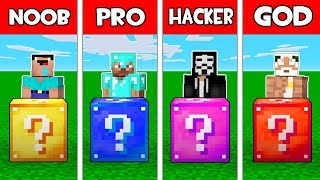 Minecraft - NOOB vs PRO vs HACKER vs GOD : SECRET LUCKY BLOCK in Minecraft Animation