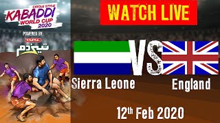 Kabaddi World Cup 2020 Live - Sierra Leone vs England - 12 Feb - Match 11 | BSports