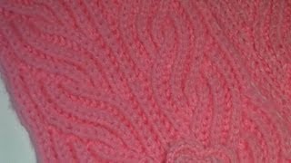 Шарф патентной резинкой. Вязание на спицах. Бриошь.