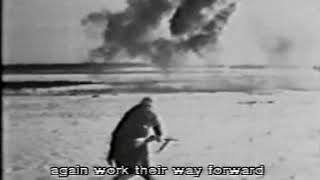 Немецкая военная кинохроника. Атака танков и пехоты на деревню