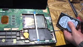Asus X501U Замена винчестера, чистка системы охлаждения