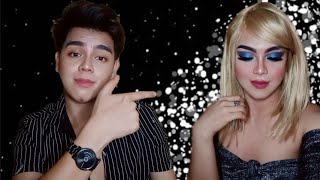 BOY TO GIRL THE POWER OF MAKEUP (glam eye makeup) | Fhido G.