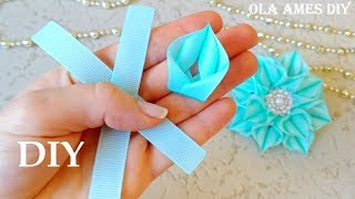❄️DIY Snowflake Flower ❄️ЦВЕТЫ-СНЕЖИНКИ из ЛЕНТ❄️ DIY Ribbon Flowers/ Easy Flower Making Ola ameS
