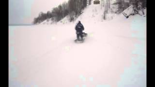 Самодельный Мотобуксировщик 15 л.с 550 гусля на Каме
