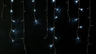 Гирляда "Бахрома" белая, 8 режимов, ширина 2,4 м, высота 0,6 м, 220V