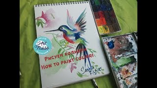 Рисуем колибри за 15 минут/ How to paint a bird