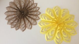 Объемная снежинка из бумаги своими руками//Paper snowflakes handmade