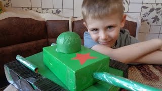 Поделка к 9 мая. 9 Мая. Танк из бумаги.