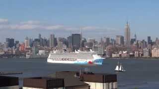 New York, New York - Norwegian Breakaway departs New York City HD (2013)