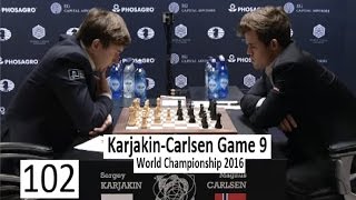 Karjakin-Carlsen Game 9 World Championship 2016