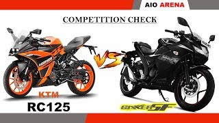 2019 KTM RC 125 VS 2019 Suzuki Gixxer SF 155.