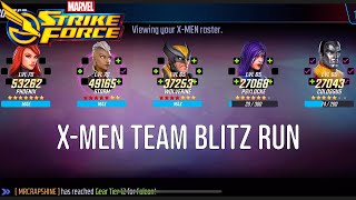 Running X-Men on Blitz against the Meta Teams - Marvel Strike Force