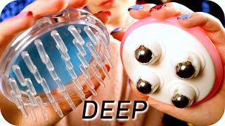 ASMR Brain~Melting Scalp & Ear Massage (NO TALKING) Head Scratching & Deep Sounds for Sleep & Study
