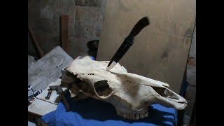 Крутой нож свинокол Акула. Делаю рукоять. Обзор готового ножа