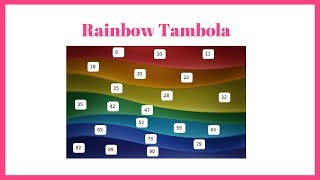 Rainbow Tambola For Monsoon Theme Kitty