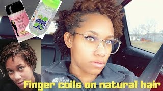 Finger coils on natural hair | Camille rose butter | Wetline extreme gel