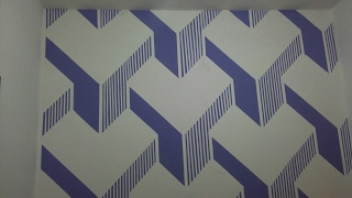 Pintura de Parede Geometrica 3D em Y
