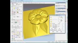 simple flower relief making in ArtCAM