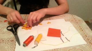 Создание броши из фетра Облако сердец  | Часть 1