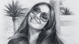 Realistic Female Portrait Drawings. Портреты в технике сухая кисть