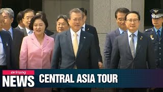 President Moon embarks on three-nation tour of Central Asia