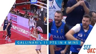 Thunder Highlight: Danilo Gallinari Explodes for 11 PTS in 4 Minutes in the 3rd | Italy NT - 9.4.19