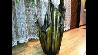 Цветочный горшок из гипса своими руками ..Легко красиво и быстро .