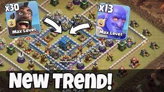 New Trend 30 Max Hogs 13 Max Bowler Army Smashing TH12 War 3 Star Attack Strategy Clans Of Clans